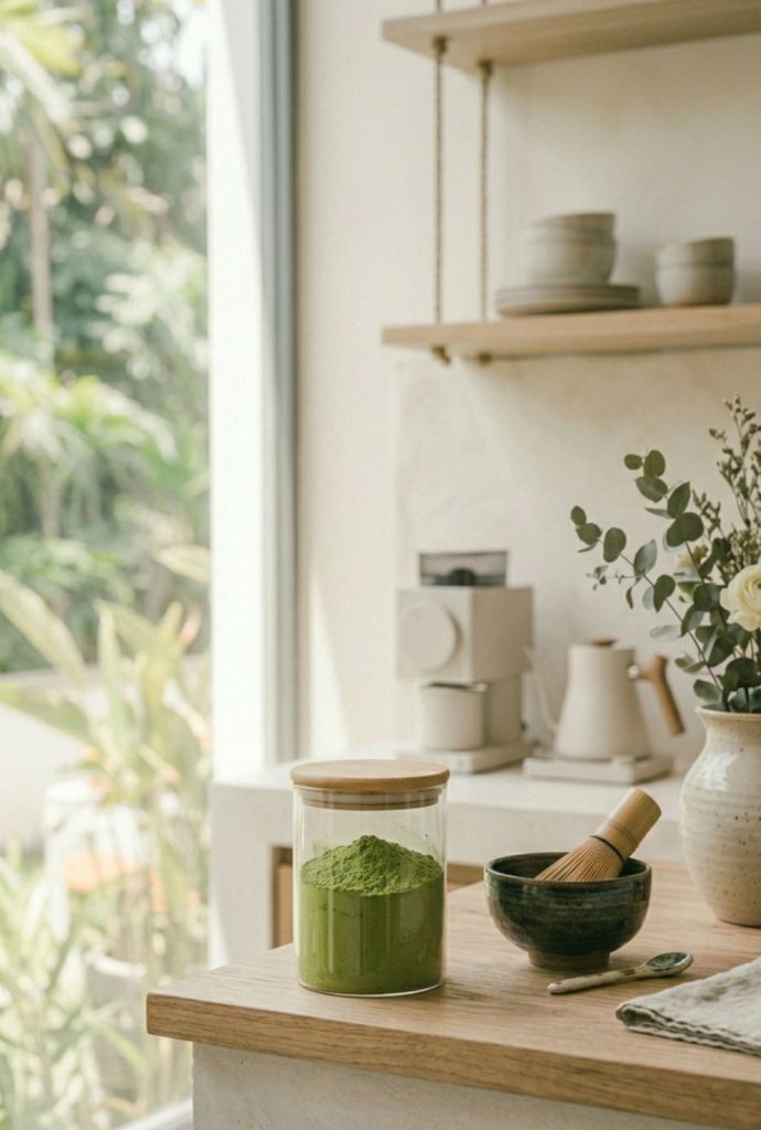 Glass Matcha Container with Bamboo Lid