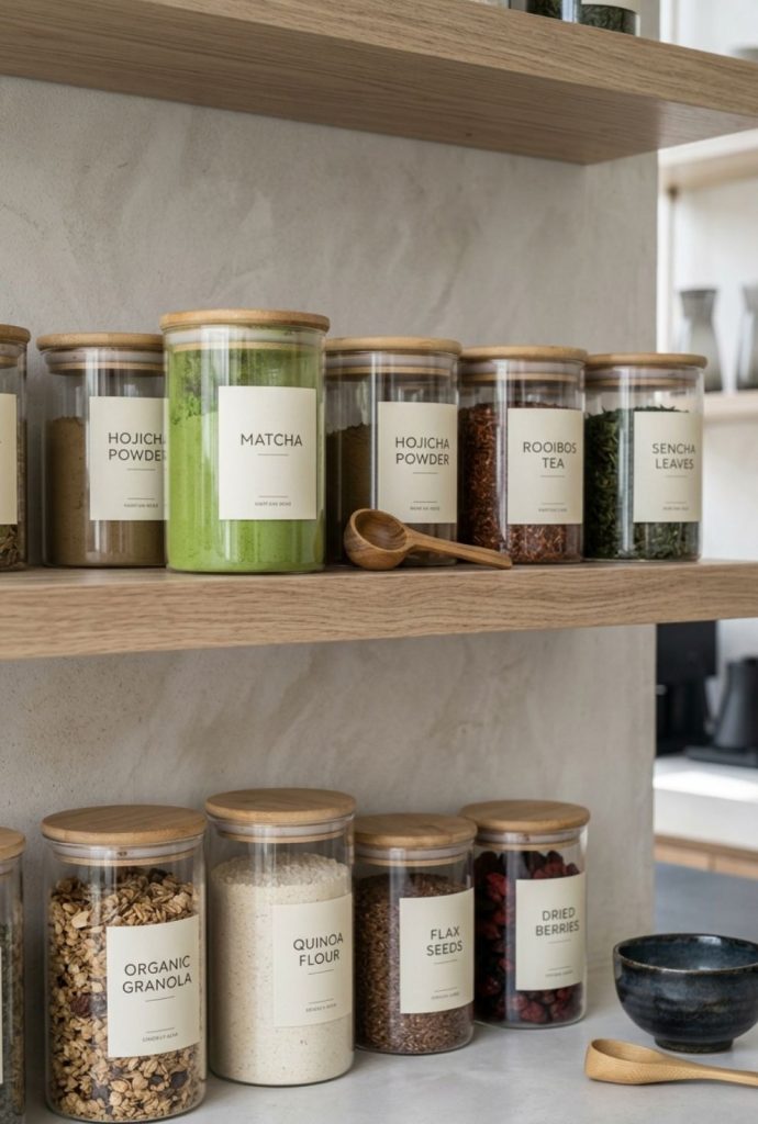 Labeled Matcha Container