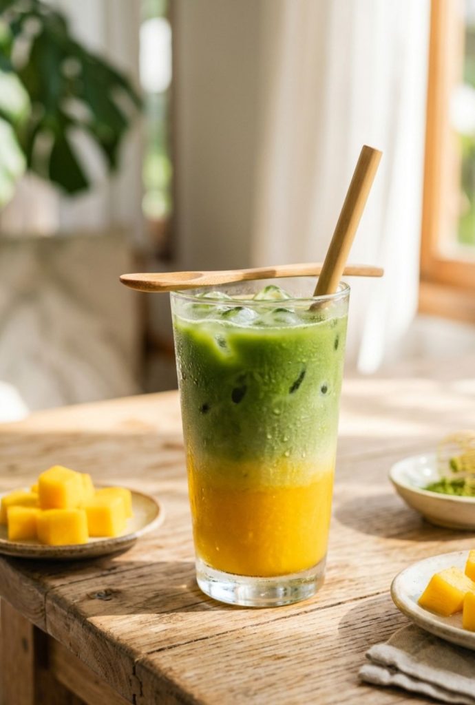 Mango Matcha Latte