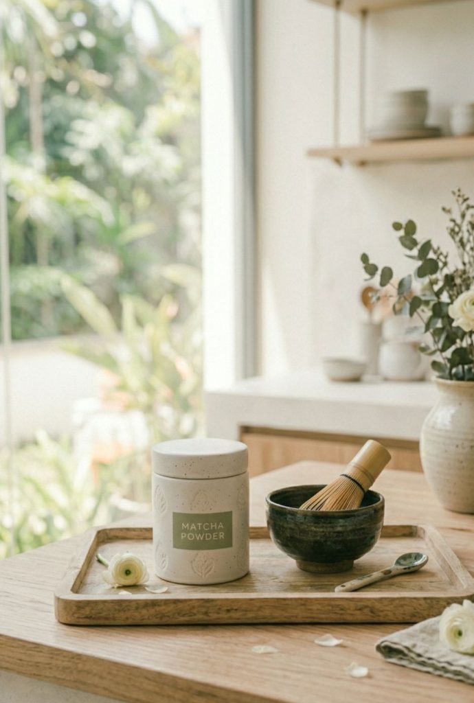 Minimalist Ceramic Matcha Container