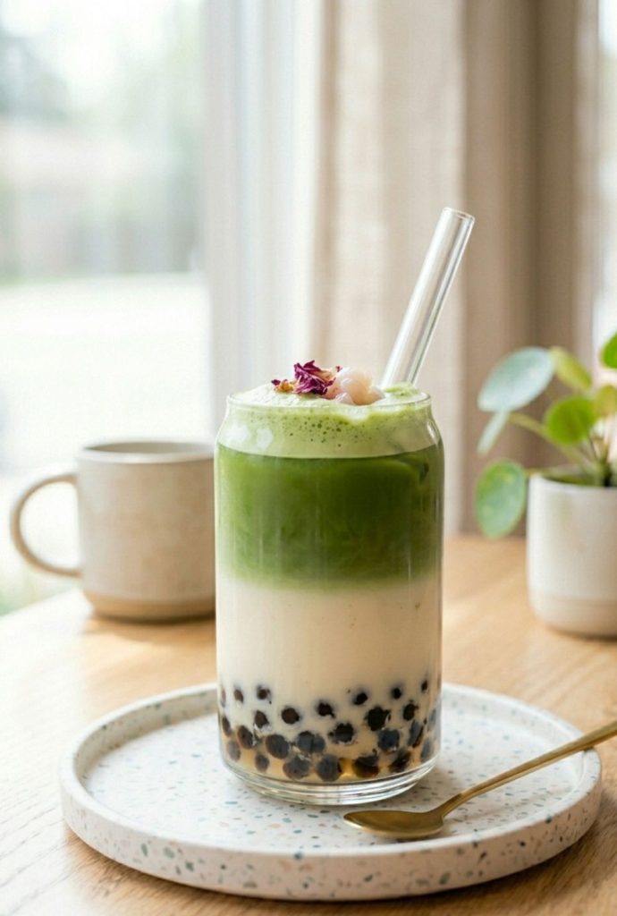 11. Lychee Matcha Bubble Tea