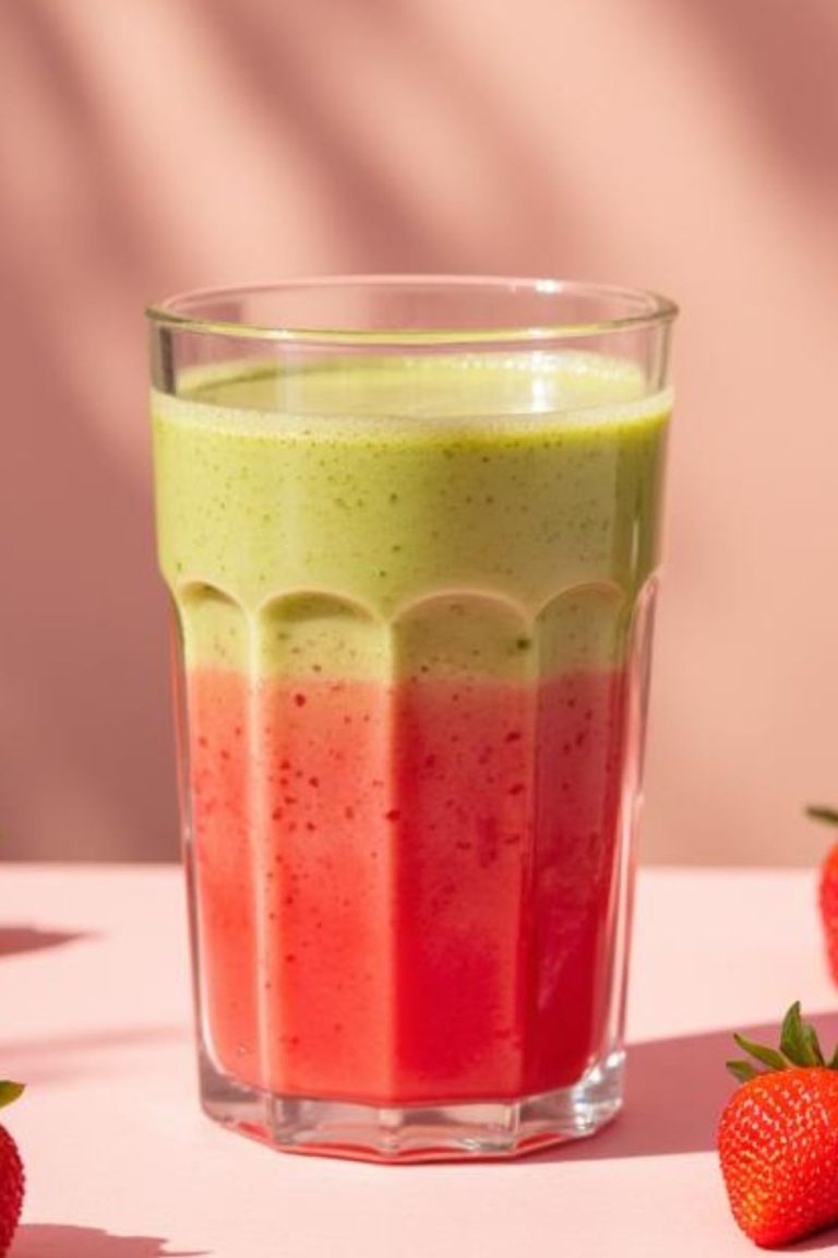 Matcha and Strawberry Drink